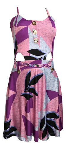 Vestido Verão Feminino Recortes Alcinha