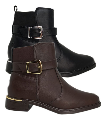 Bota Vizzano Cano Baixo Com Fivela