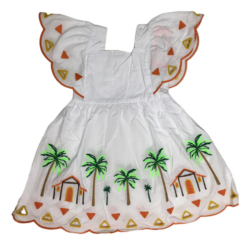 Vestido Menina Infantil Bordado Nanai Festa