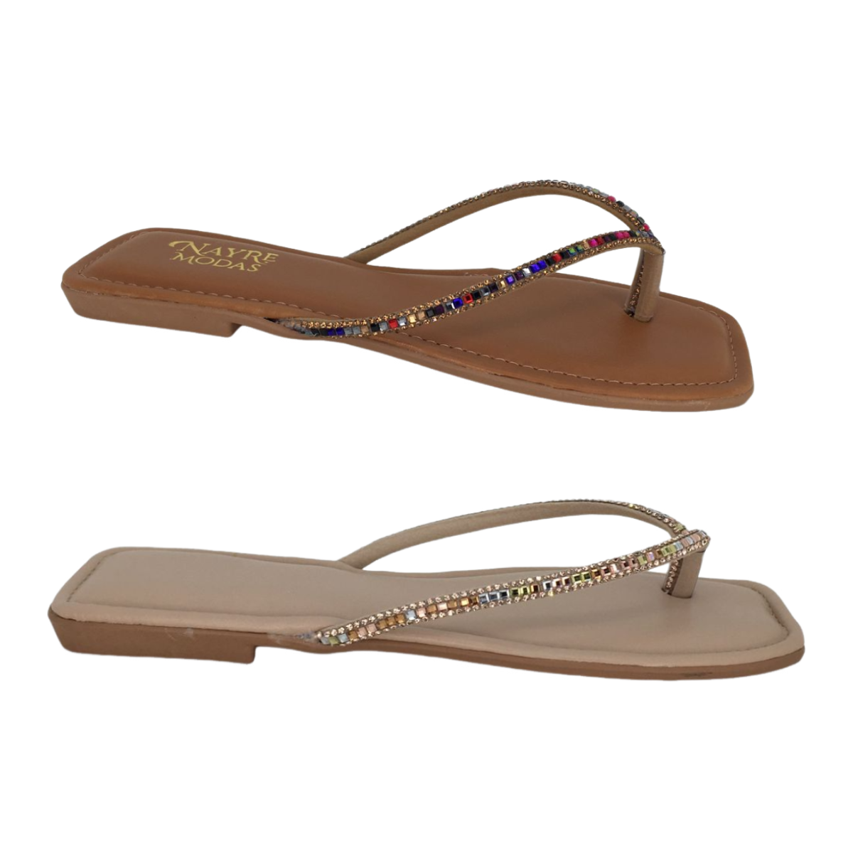 Chinelo Fem Pedras Coloridas FE2244-1