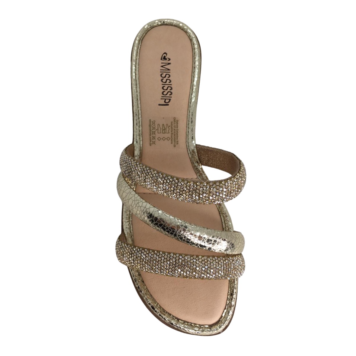 Tamanco Com tiras Strass Mississipi REF J...