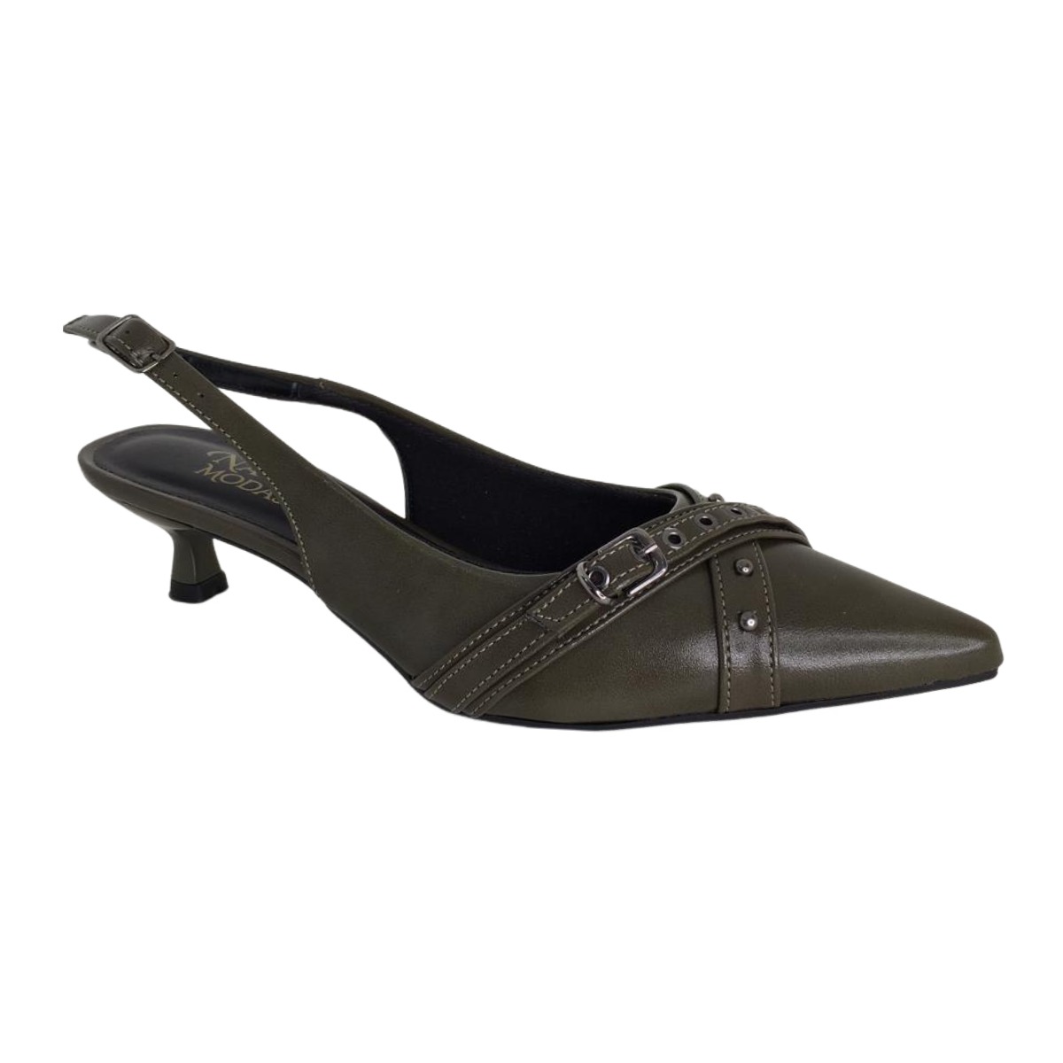Slingback Nayre Modas Feminino Bico Fino ...
