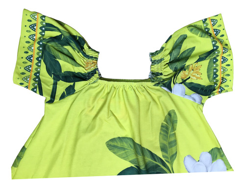 Vestido Infantil Estampado Manga Nanai