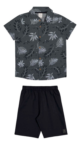 Conjunto Infantil Alakazoo Camisa Naturez...