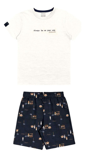Conjunto Basico Infantil Camiseta E Bermu...