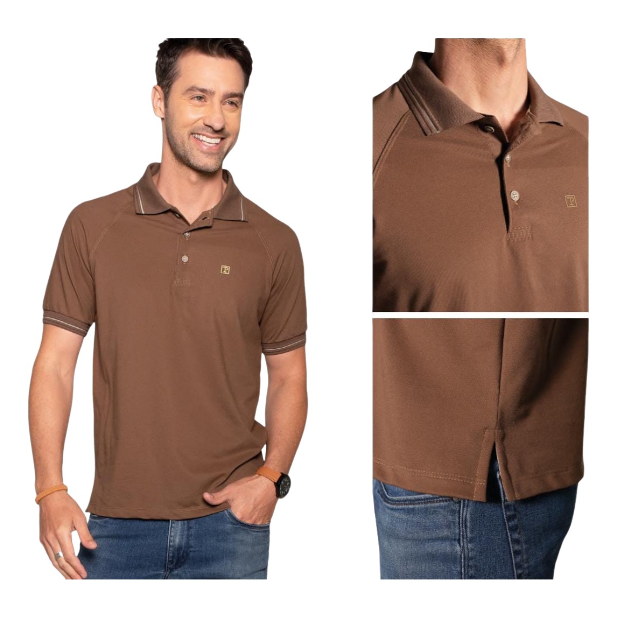 Camisa Polo Piquet Plus Masculina Polo On...