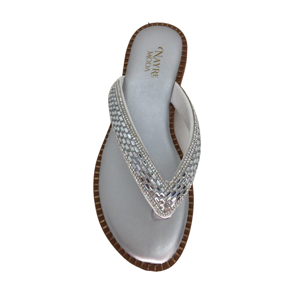 Chinelo Com Tiras Strass Nayre Modas REF ...