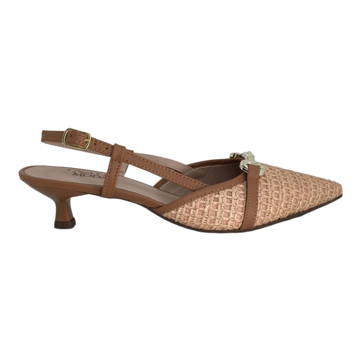 Sapato Slingback Feminino Bico Fino Nayre...