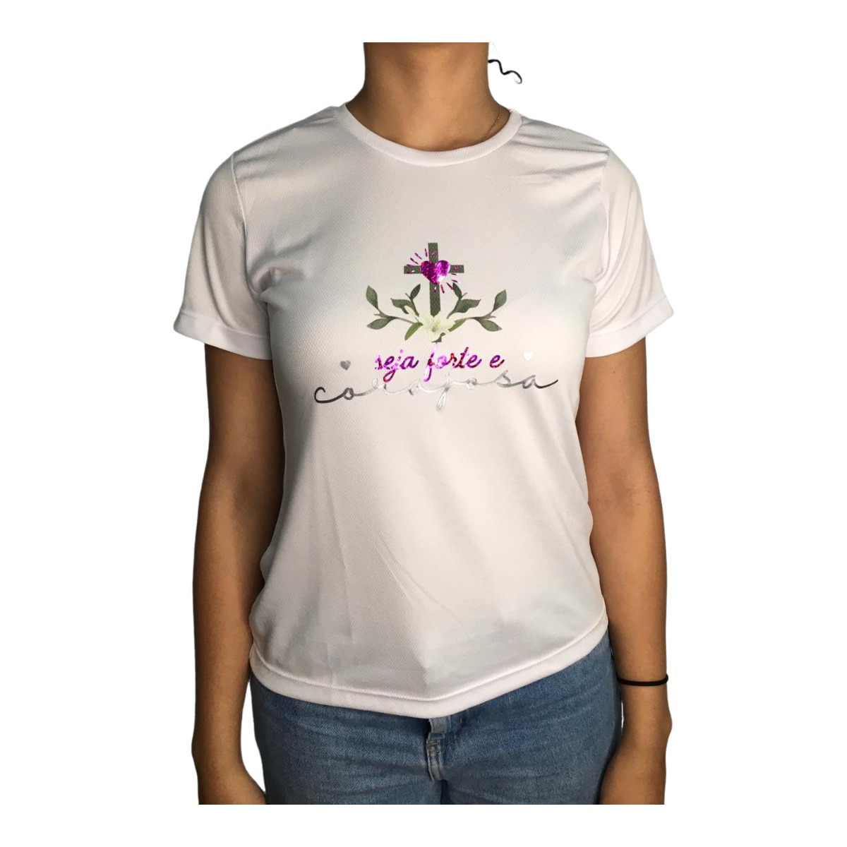 Camiseta Feminina Dry Fit com Frase Moder...