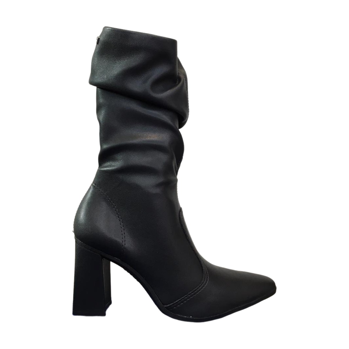 Bota Feminina Cano Médio Salto Bloco Miss...