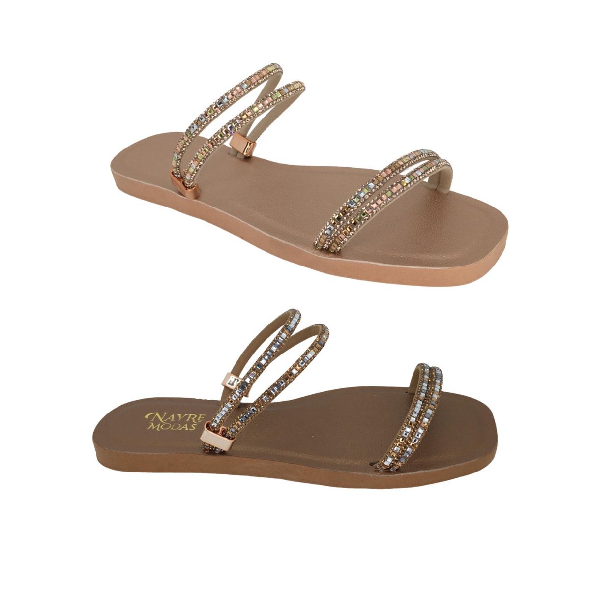 Sandália Strass Calce facil Oferta LV2222-1