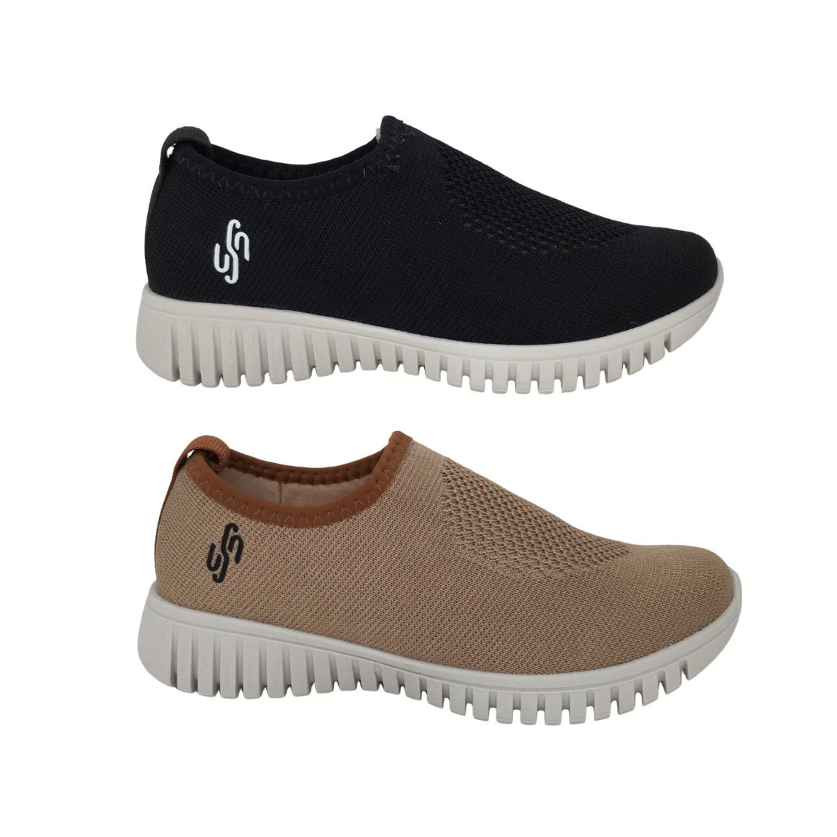 Tênis Feminino Usaflex Meia Slip On Calce...