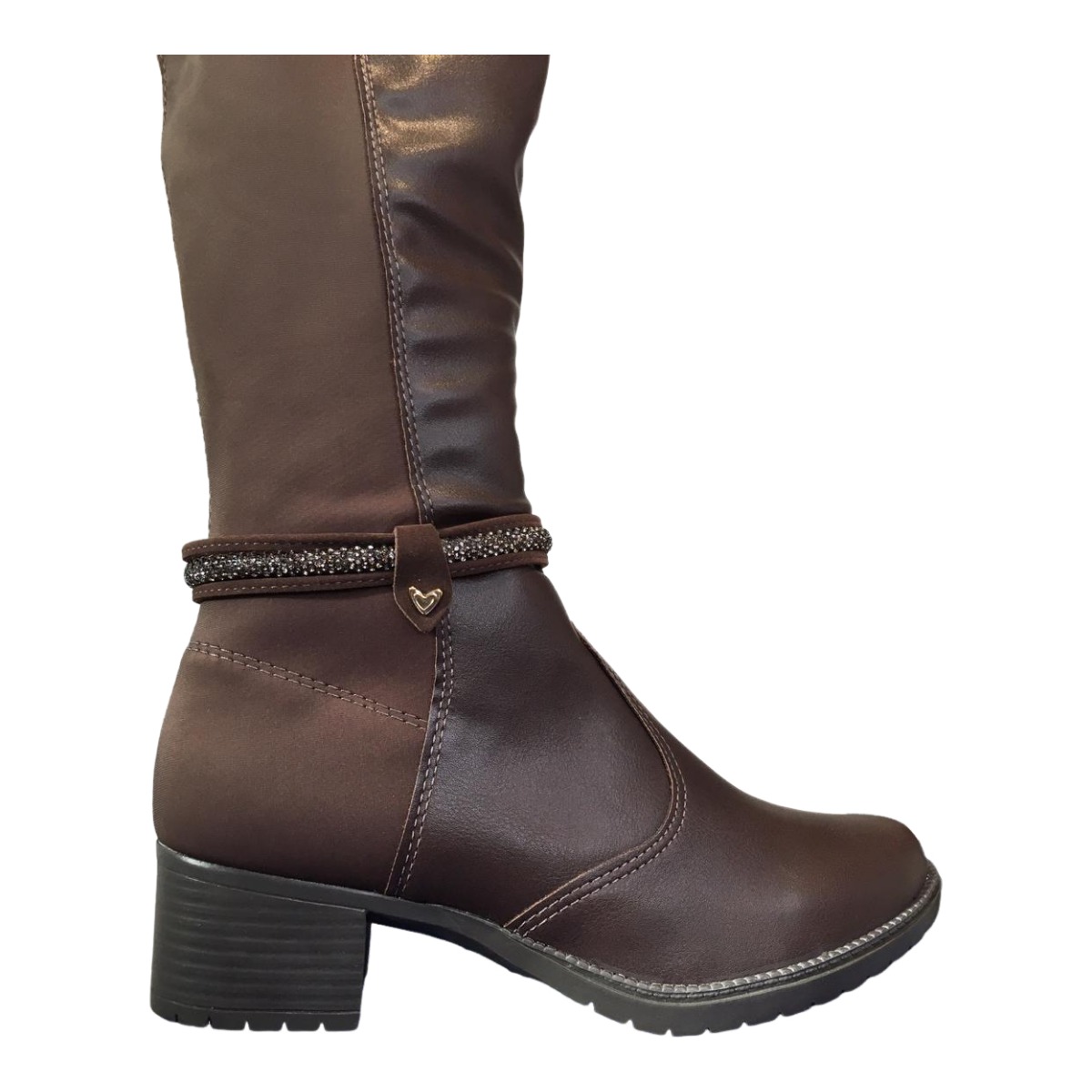 Bota Mississipi Feminina Cano Longo Salto...