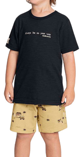 Conjunto Basico Infantil Camiseta E Bermu...