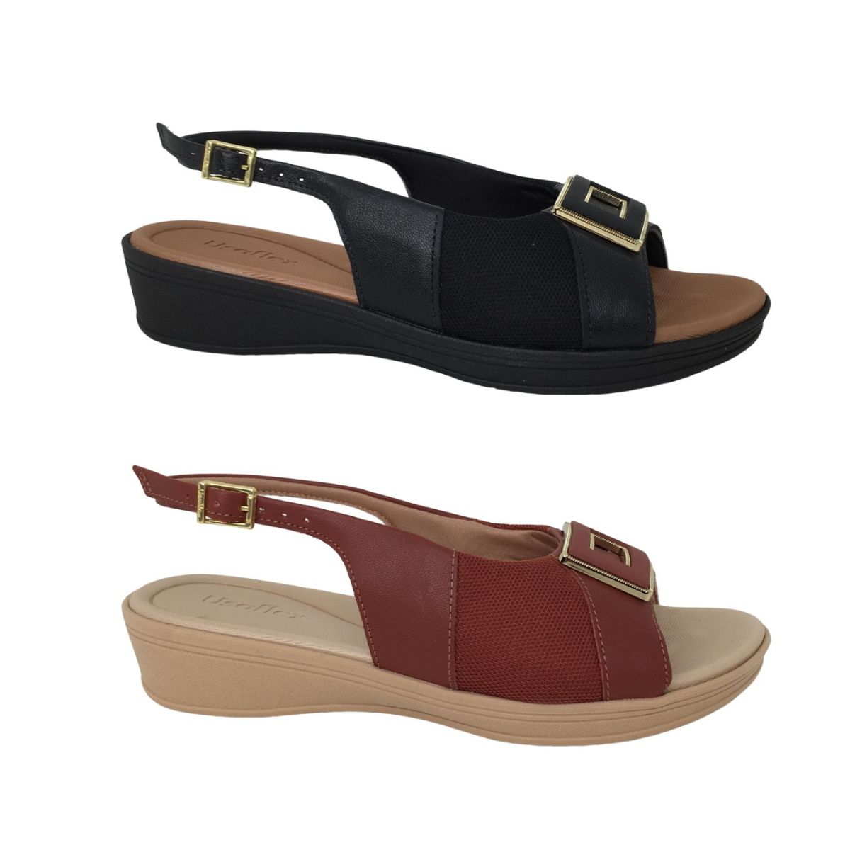 Sandália Slingback Usaflex Joanete em Cou...