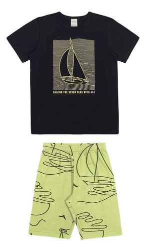 Conjunto Alakazoo Infantil Menino Bermuda...