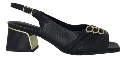 Sandália Slingback Picadilly Salto Médio ...