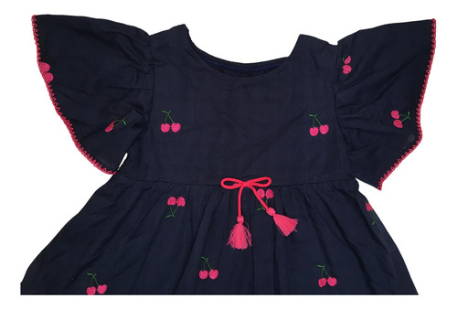 Vestido Nanai Infantil Bordado Rodado