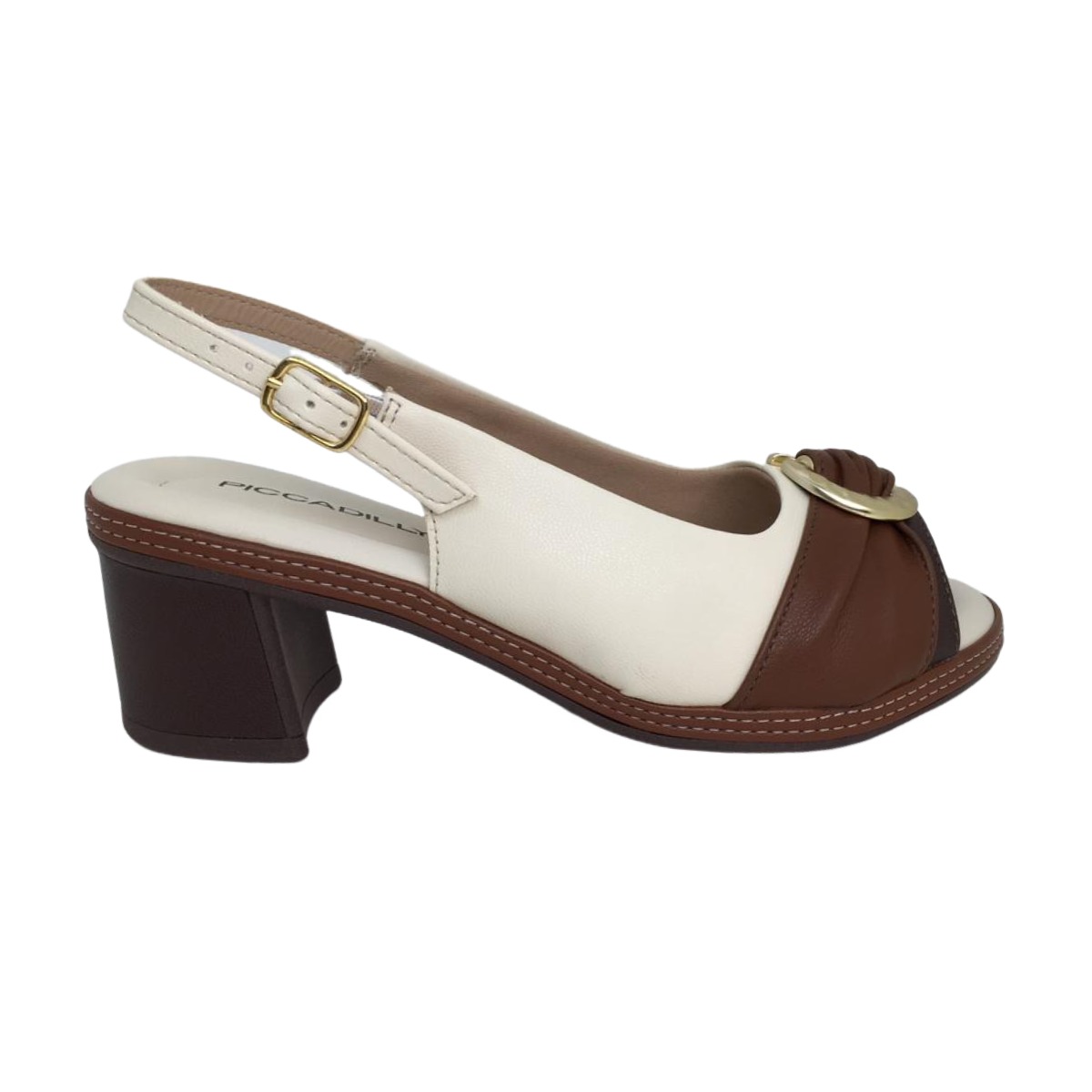 Sandália Salto Bloco Piccadilly Stretch S...