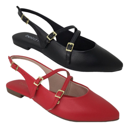 Sapatilha Mule Aberta Fivela Moda Beira Rio