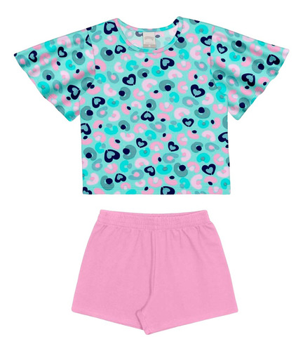 Conjunto Infantil Menina Alakazoo Corações