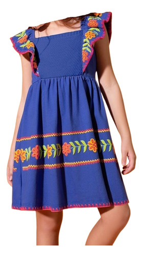 Vestido Babado Nanai Infantil Liso Menina