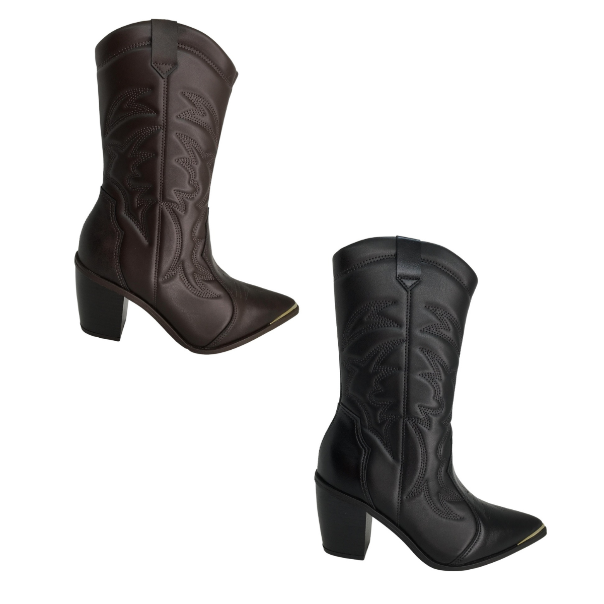 Bota Texana Feminina Vizzano West Cano C ...