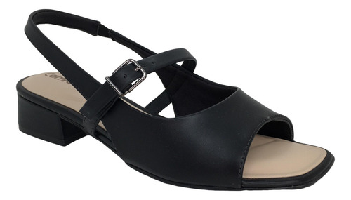 Sandália Comfortflex Slingback Salto Baixo