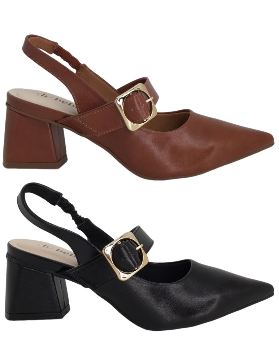 Scarpin Slingback Bebecê Feminino Salto G...