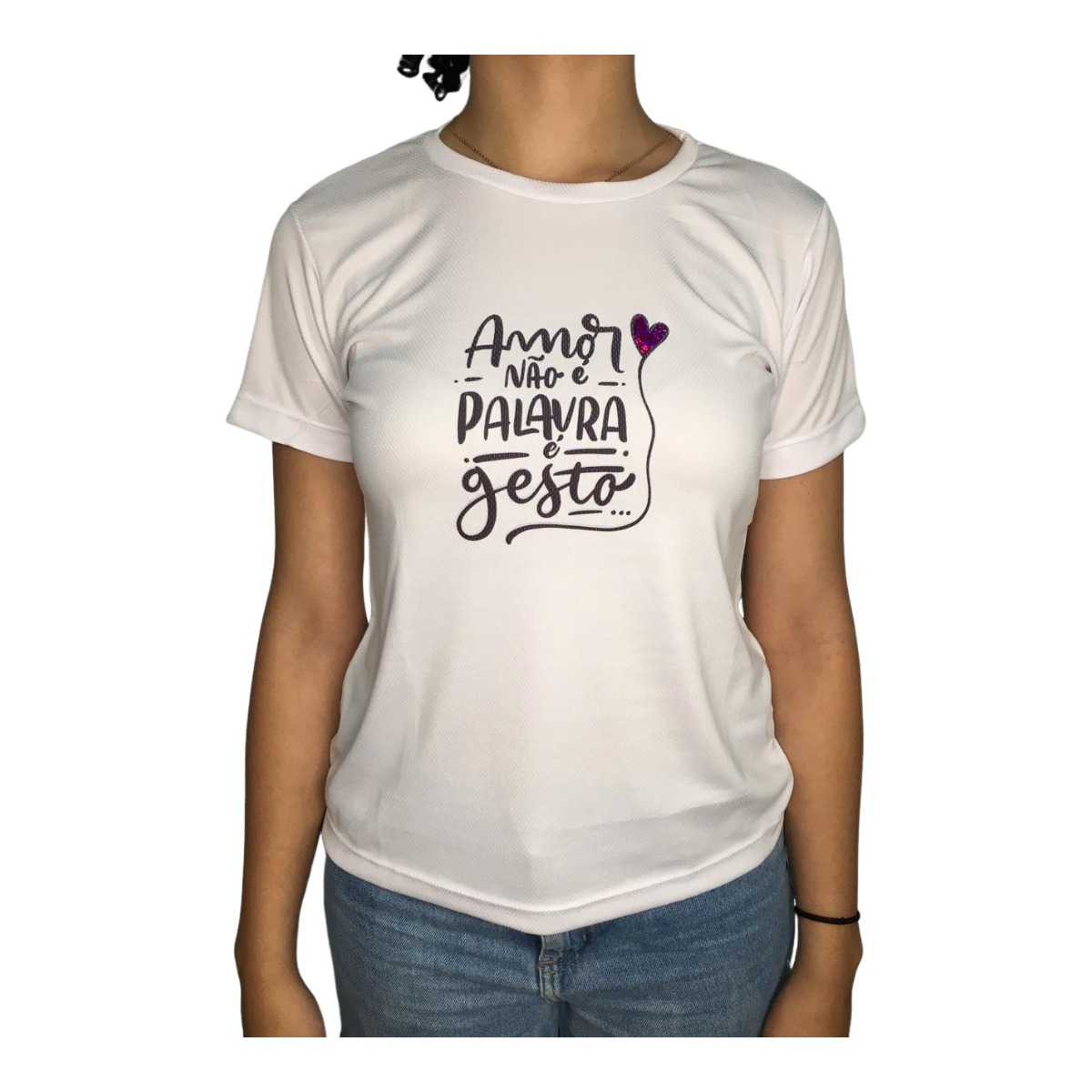 Camiseta Feminina Nayre Modas Dry fit Frase