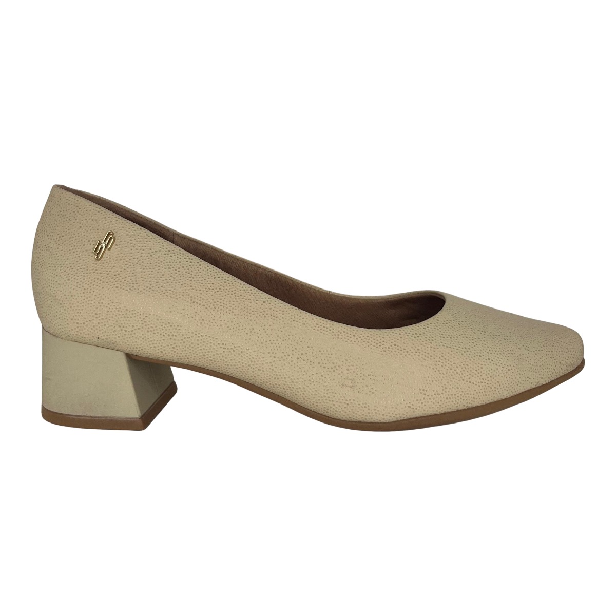 Scarpin Usaflex Feminino Couro Natural Sa...