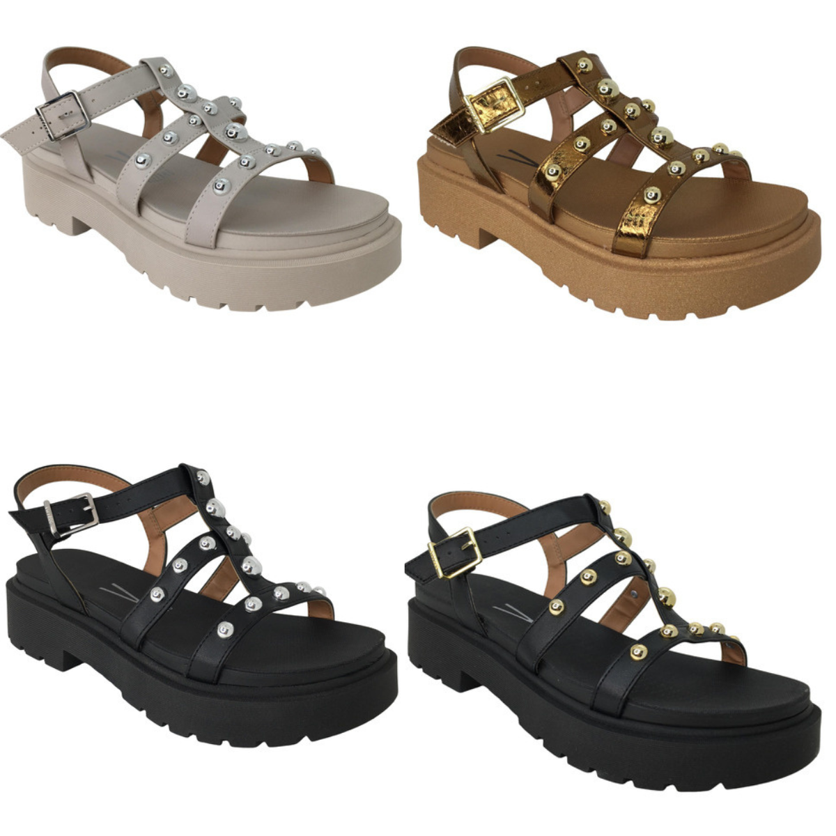 Sandália Papete Tratorada Fashion Estilos...