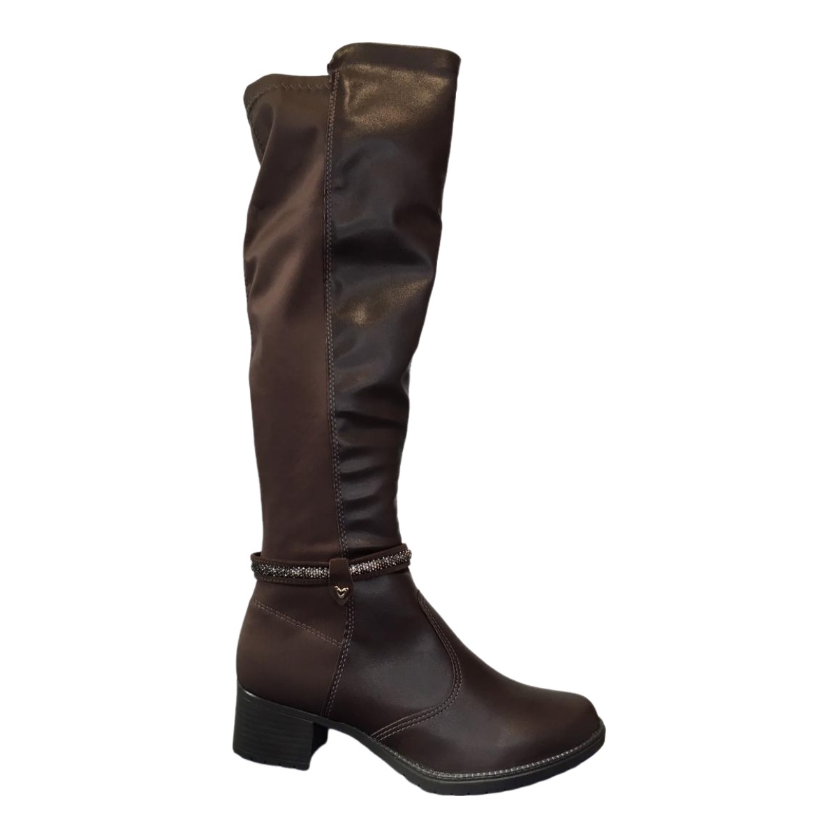 Bota Mississipi Feminina Cano Longo Salto...