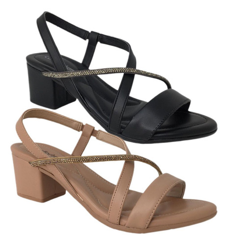 Sandália Strass Comfortflex Tamanho Grand...