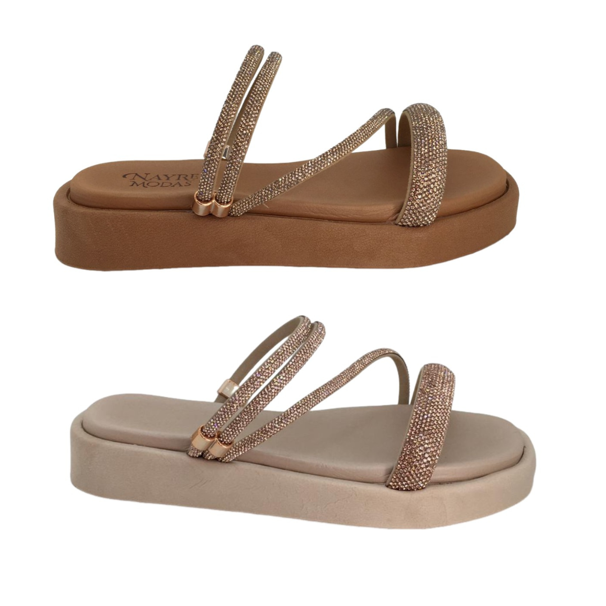 Sandália Fem Dois em Um Strass REF-ZX2225-1